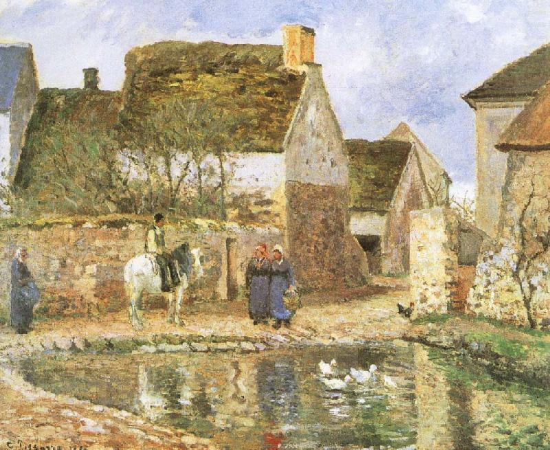 Duck pond, Camille Pissarro